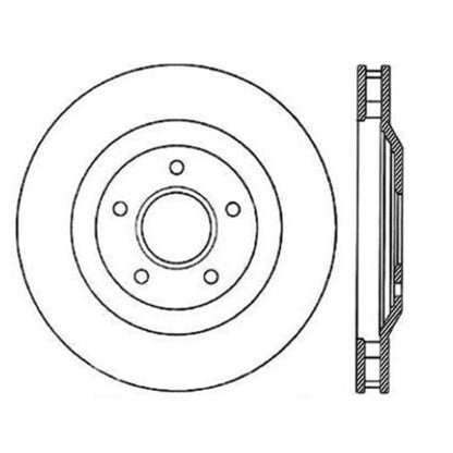 Stoptech 97-04 Chevy Corvette Right Front CRYO-STOP Rotor Stoptech