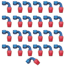 Load image into Gallery viewer, Russell Performance -6 AN Red/Blue 90 Degree Full Flow Hose End (25 pcs.)