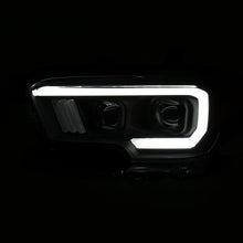 Load image into Gallery viewer, ANZO 2016-2017 Toyota Tacoma Projector Headlights w/ Plank Style Switchback Black w/ Amber - eliteracefab.com