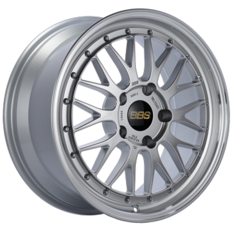 BBS LM 18x8 5x114.3 ET40 Diamond Silver Center Diamond Cut Lip Wheel - 82mm PFS/Clip Required BBS