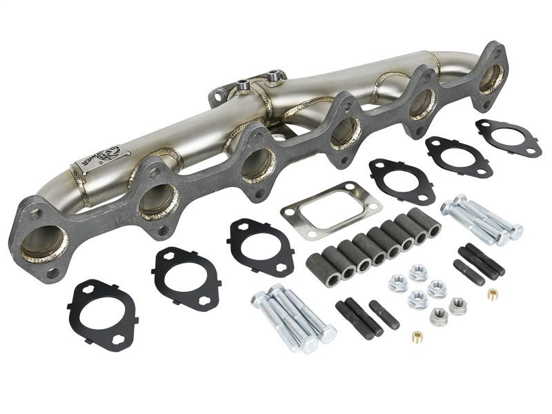 aFe Twisted Steel Header Turbo Manifold (T3) 98.5-02 Dodge Diesel Trucks L6 5.9L (td) - eliteracefab.com