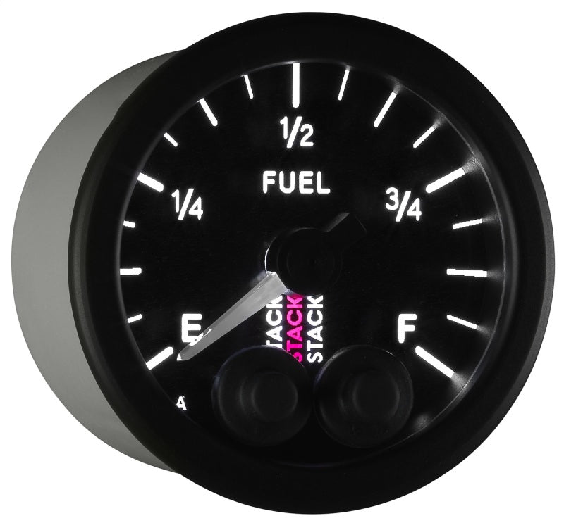 Autometer Stack 52mm 0-280 Ohm Programmable Pro-Control Fuel Level Gauge - Black ST3515
