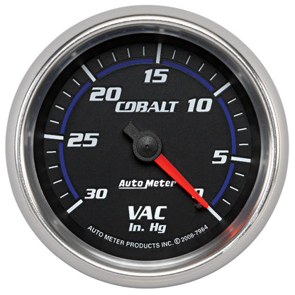 Autometer Cobalt 2-5/8in. / 0-30 IN HG / Mechanical Vacuum Gauge 7984