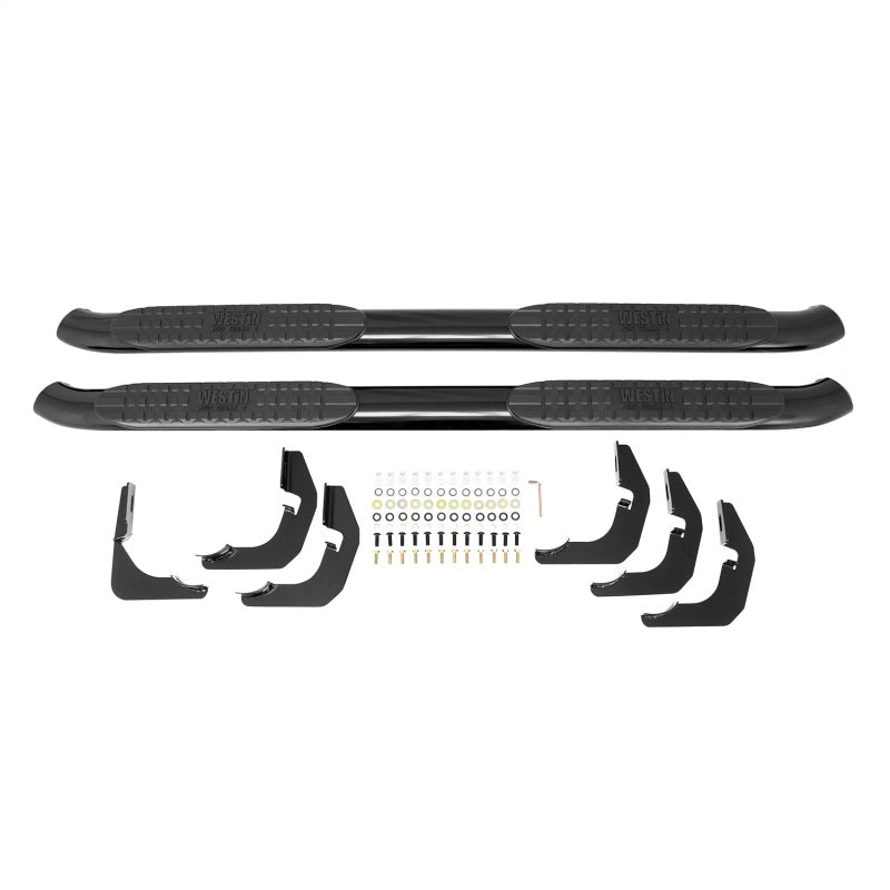 Westin 2007-2018 Toyota Tundra Double Cab PRO TRAXX 4 Oval Nerf Step Bars - Black - eliteracefab.com