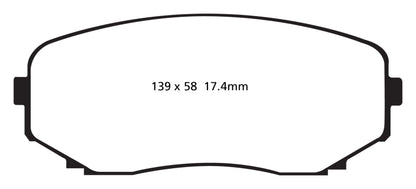 EBC 11-14 Ford Edge 2.0 Turbo Redstuff Front Brake Pads - eliteracefab.com