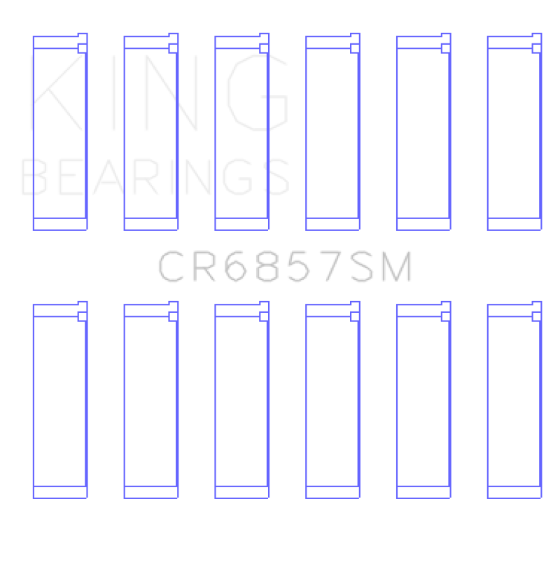 King Chrysler Pentastar 3.6L ERB V6 (Size STD) Connecting Rod Bearing Set King Engine Bearings