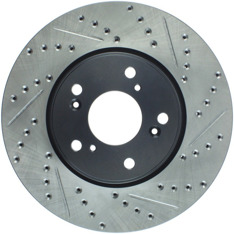 StopTech Slotted & Drilled Sport Brake Rotor Front Left 13 Honda Accord Sport - eliteracefab.com