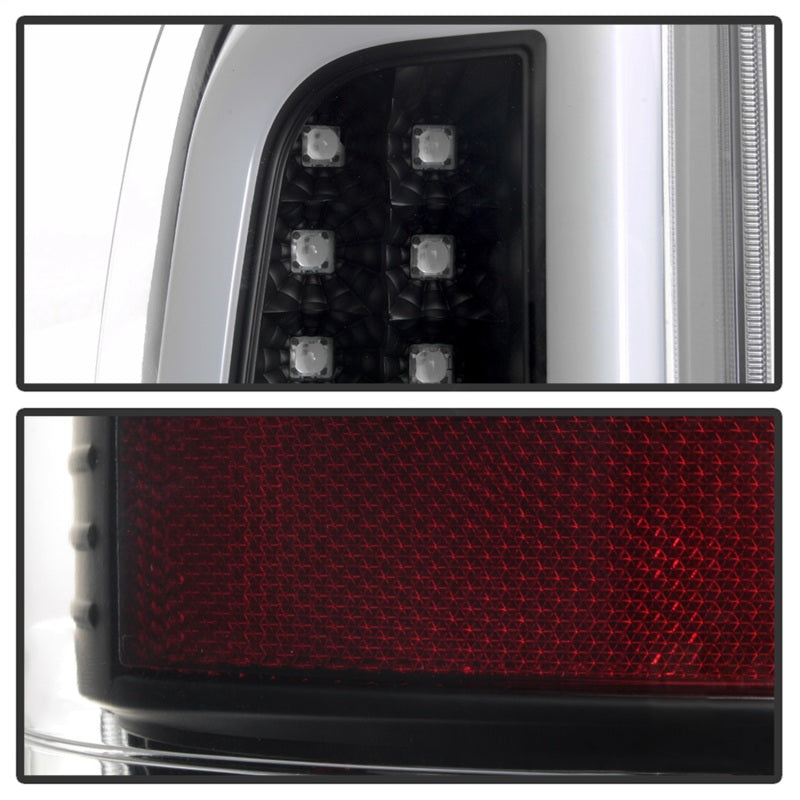Spyder 08-16 Ford Super Duty F-250 V3 Light Bar LED Tail Lights - Black (ALT-YD-FS07V3-LBLED-BK) - eliteracefab.com