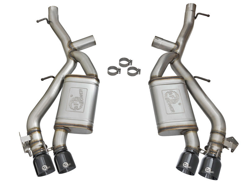 aFe MACHForce XP 3in 304 SS Axle-Back Exhaust Dual Exhaust (NPP) w/ Black Tips 16-17 Camaro SS V8 aFe