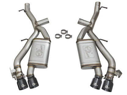 aFe MACHForce XP 3in 304 SS Axle-Back Exhaust Dual Exhaust (NPP) w/ Black Tips 16-17 Camaro SS V8 aFe