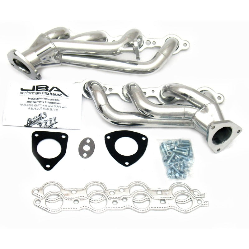 JBA 99-02 GM Truck 6.0L LS w/o A.I.R. w/EGR 1-5/8in Primary Silver Ctd Cat4Ward Header JBA