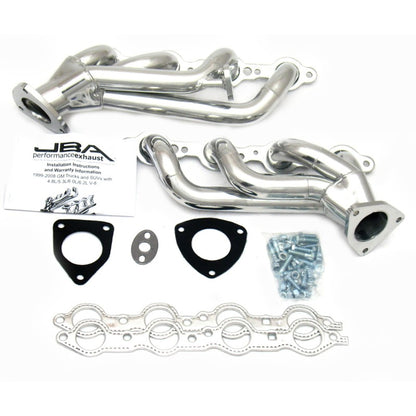 JBA 99-02 GM Truck 6.0L LS w/o A.I.R. w/EGR 1-5/8in Primary Silver Ctd Cat4Ward Header JBA