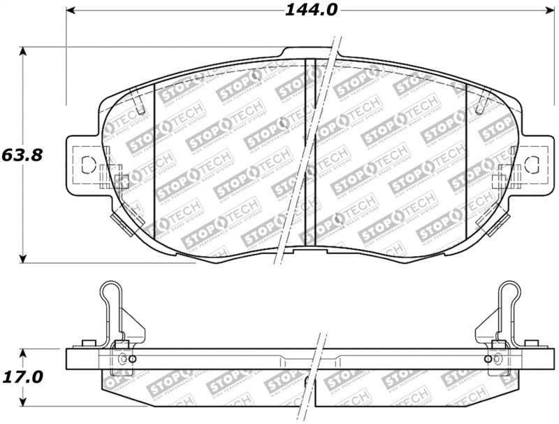 StopTech Street Touring 00-05 Lexus IS 250/300/350 Front Brake Pads - eliteracefab.com