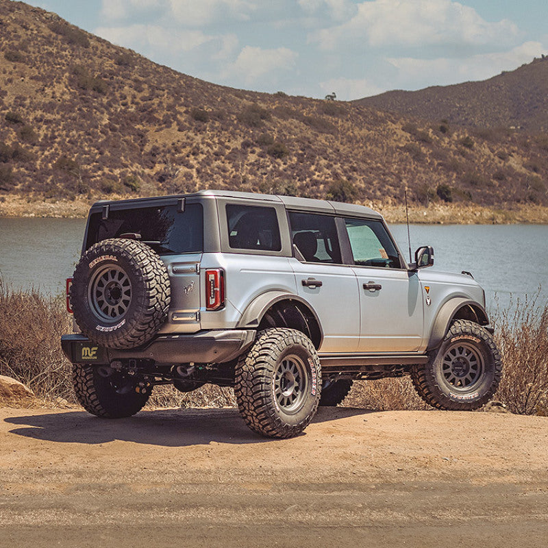 MagnaFlow 2021 Ford Bronco 2.3L I-4 Axle-Back Exhaust w/ Dual Split Rear Style Exit- Black Tips - eliteracefab.com