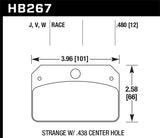 Hawk Performance DTC-50 Brake Pads - HB267V.480