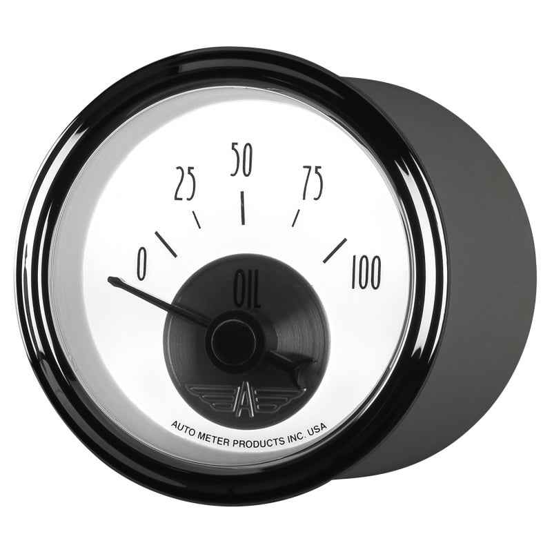 Autometer Prestige Series Pearl 2-1/16in 100PSI Electronic Oil Pressure Gauge 2026