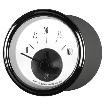 Autometer Prestige Series Pearl 2-1/16in 100PSI Electronic Oil Pressure Gauge 2026