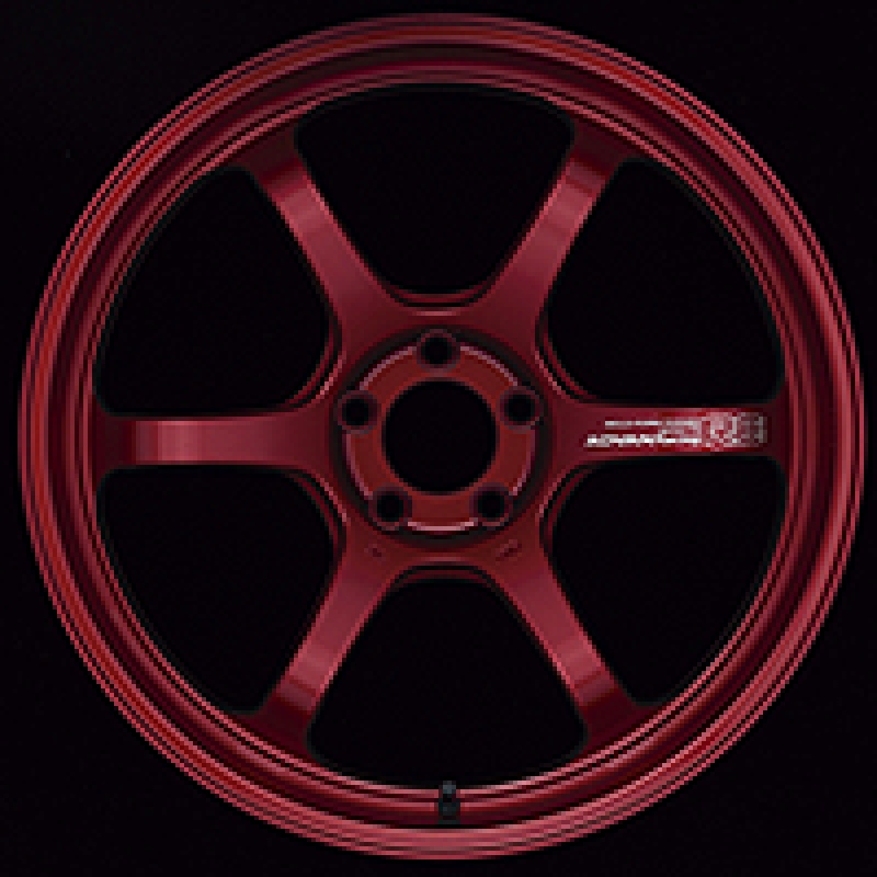 Advan YA68J45DCR R6 18x9.5 +45 5-100 Racing Candy Red Wheel