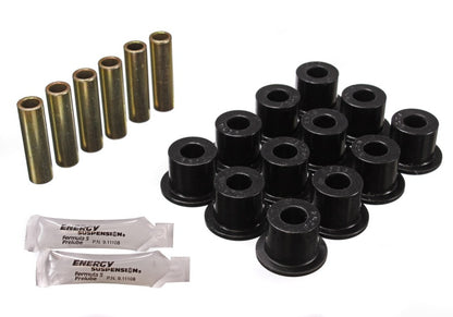 Energy Suspension 72-81 Scout II Black Front & Rear Leaf Spring Bushing Set - eliteracefab.com