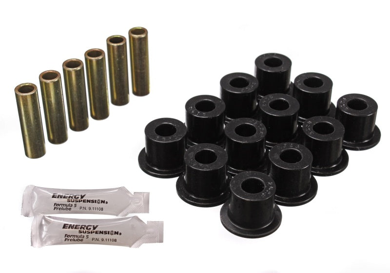 Energy Suspension 72-81 Scout II Black Front & Rear Leaf Spring Bushing Set - eliteracefab.com