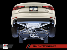 Load image into Gallery viewer, AWE Tuning Audi B9 A4 Track Edition Exhaust Dual Outlet - Diamond Black Tips (Includes DP) - eliteracefab.com