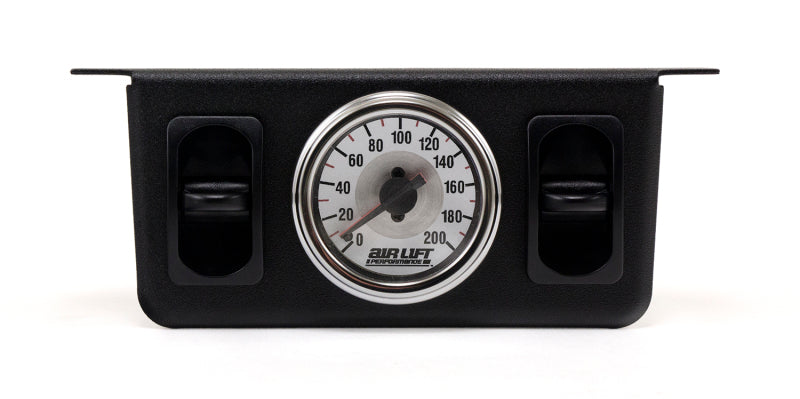 Air Lift Dual Needle Gauge With Two Paddle Switches- 200 PSI - eliteracefab.com