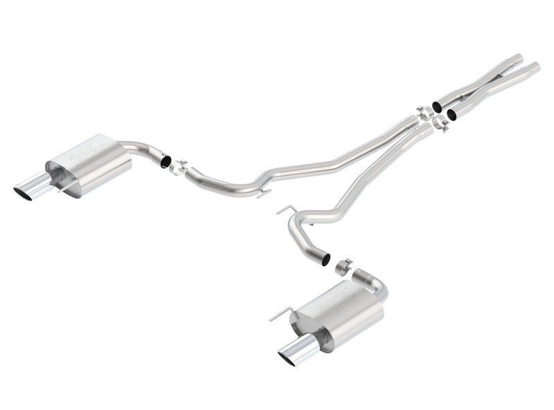 Borla Atak S Cat-Back 15-17 Ford Mustang GT 5.0L V8 MT/AT 2.5in pipe 4in tip - eliteracefab.com