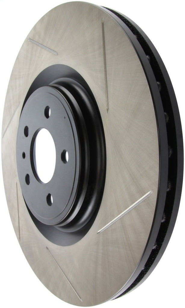 StopTech Premium High Carbon 13-14 Ford Mustang/Shelby GT500 Left Front Disc Slotted Brake Rotor - eliteracefab.com