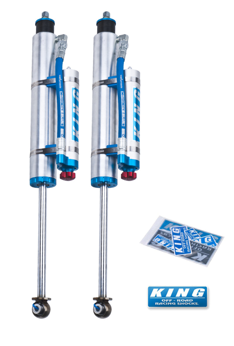 King Shocks 97-06 Jeep Wrangler TJ Front 2.5 Dia Piggy Hose Res Shock 3-5in Lift w/Adjuster (Pair) King Shocks