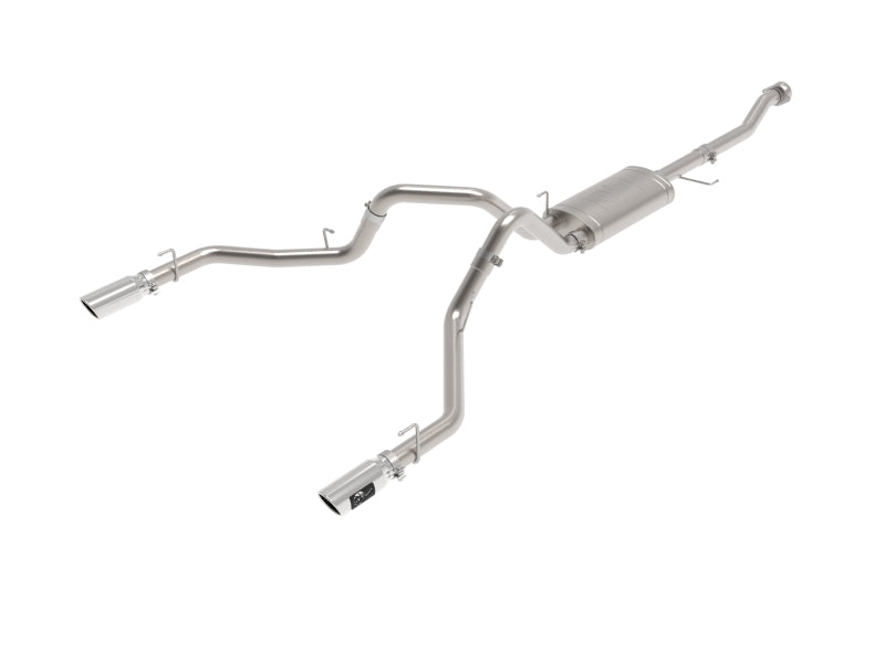 aFe Vulcan 3in 304 SS Cat-Back Exhaust 2021 Ford F-150 V6 2.7L/3.5L (tt)/V8 5.0L w/ Polished Tips aFe