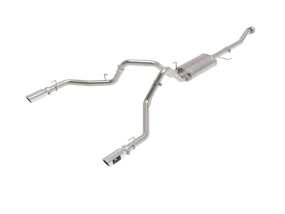 aFe Vulcan 3in 304 SS Cat-Back Exhaust 2021 Ford F-150 V6 2.7L/3.5L (tt)/V8 5.0L w/ Polished Tips aFe