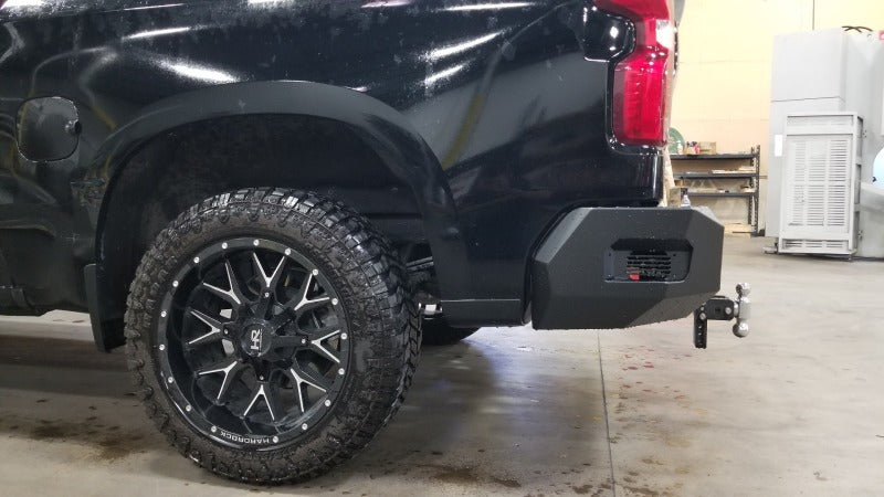 Road Armor 19-20 Chevy 1500 SPARTAN Rear Bumper - Tex Blk - eliteracefab.com