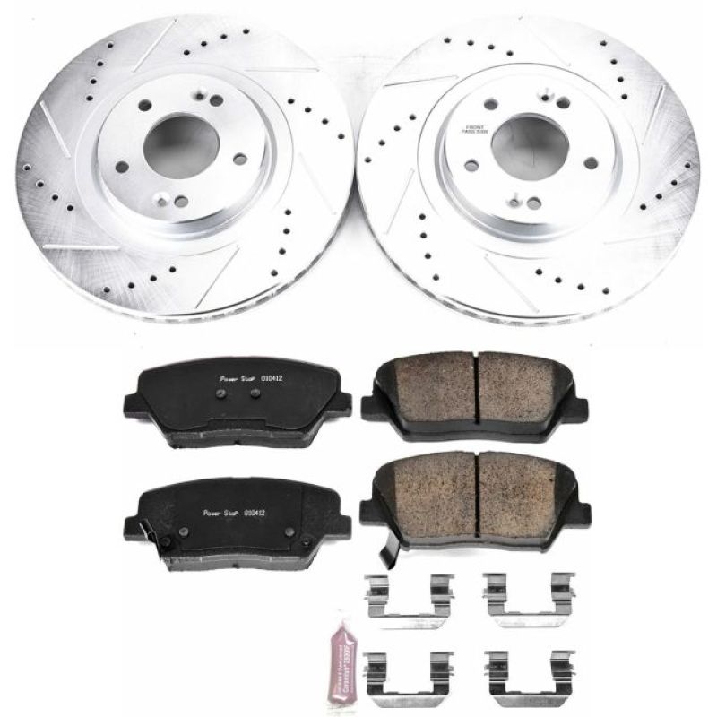 Power Stop 13-18 Hyundai Santa Fe Sport Front Z23 Evolution Sport Brake Kit - eliteracefab.com