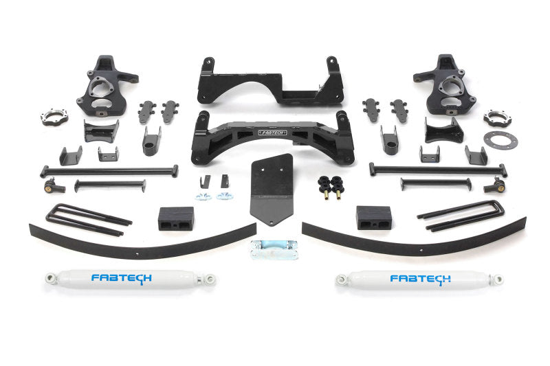 Fabtech 07-13 GM K1500 P/U w/o Autoride 4WD 6in Basic Sys w/Perf Shks - eliteracefab.com