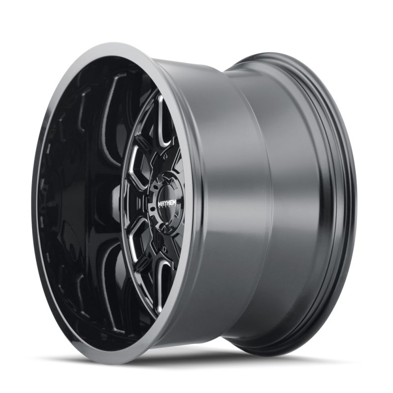 Mayhem 8107 Cogent 20x9 / 5x127 BP / 0mm Offset / 87.1mm Hub Black w/ Milled Spokes Wheel Mayhem