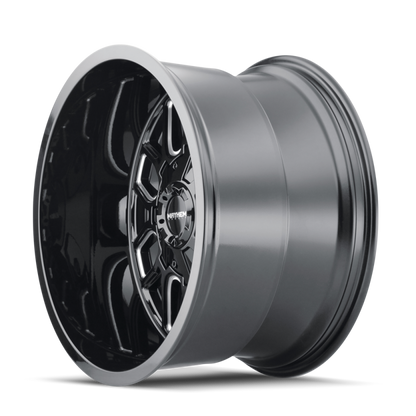 Mayhem 8107 Cogent 20x9 / 5x127 BP / 18mm Offset / 87.1mm Hub Black w/ Milled Spokes Wheel Mayhem