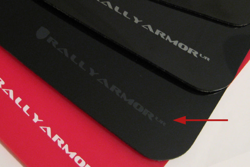 Rally Armor UR Mudflaps Black Urethane Grey Logo 2003-2008 Forester / 2004-2008 FXT - eliteracefab.com