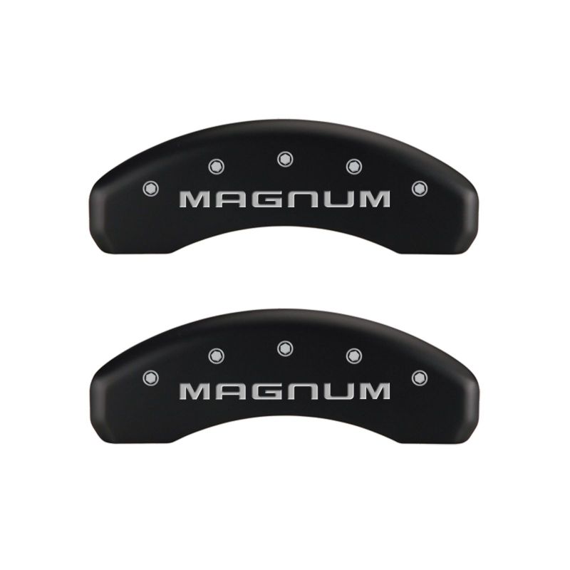 MGP 4 Caliper Covers Engraved Front & Rear Magnum Red finish silver ch MGP