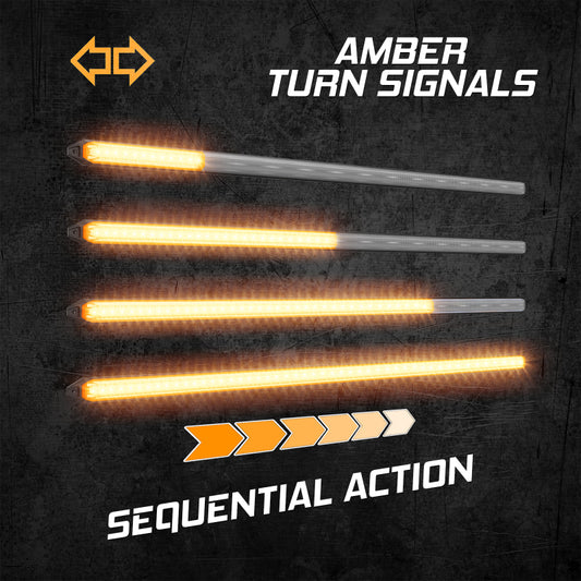 XKGlow 11" Switchback Grill Lights with Start-up Animation & Sequential Turn Signals - Part XK041029-11