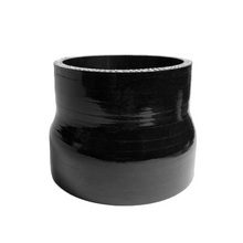 Load image into Gallery viewer, Ticon Industries High Temp 4-Ply Black 2.5in to 2.75in Reinforced Silicone Reducer