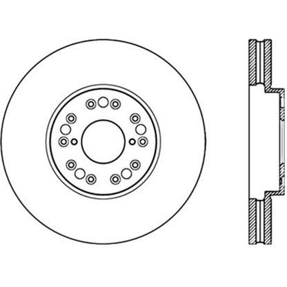 StopTech Power Slot 93-05 Lexus GS Series / 00-05 IS300 / 93-94 LS Front Left Cryo Slotted Rotor Stoptech