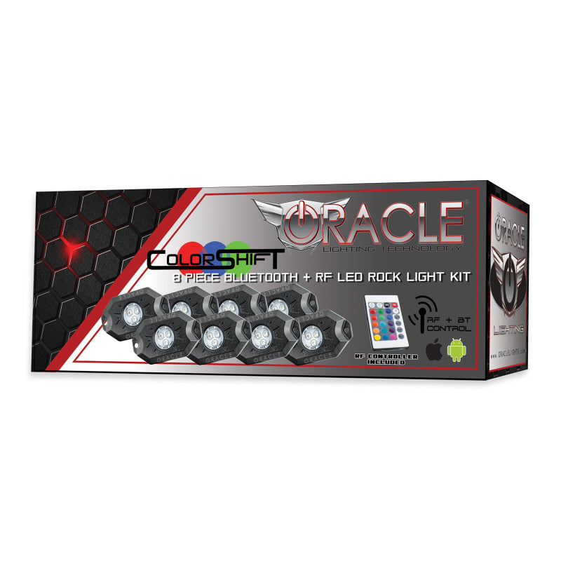 Oracle Bluetooth + RF Underbody Rock Light Kit - 8 PCS - ColorSHIFT - eliteracefab.com