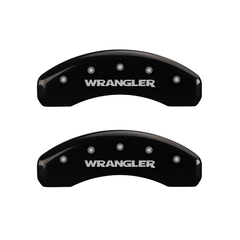 MGP 4 Caliper Covers Engraved Front & Rear WRANGLER Black finish silver ch MGP