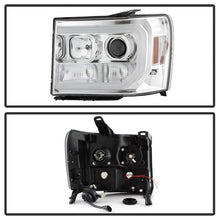 Load image into Gallery viewer, Spyder GMC Sierra 1500/2500/3500 07-13 V2 Projector Headlights - Chrome PRO-YD-GS07V2-LBDRL-C - eliteracefab.com