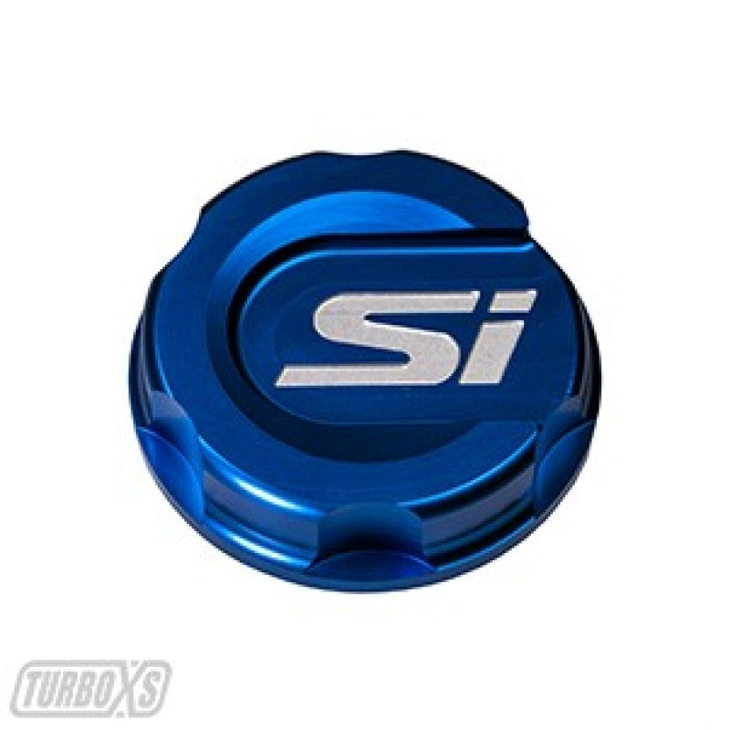 TURBOXS ALUMINUM OIL CAP BLUE HONDA CIVIC/SI; 2017-2018 - eliteracefab.com