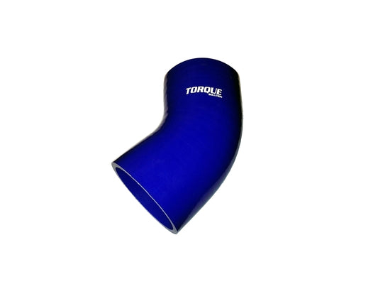 Torque Solution 45 Degree Silicone Elbow for 3.5" Blue Universal - TS-CPLR-45D35BL