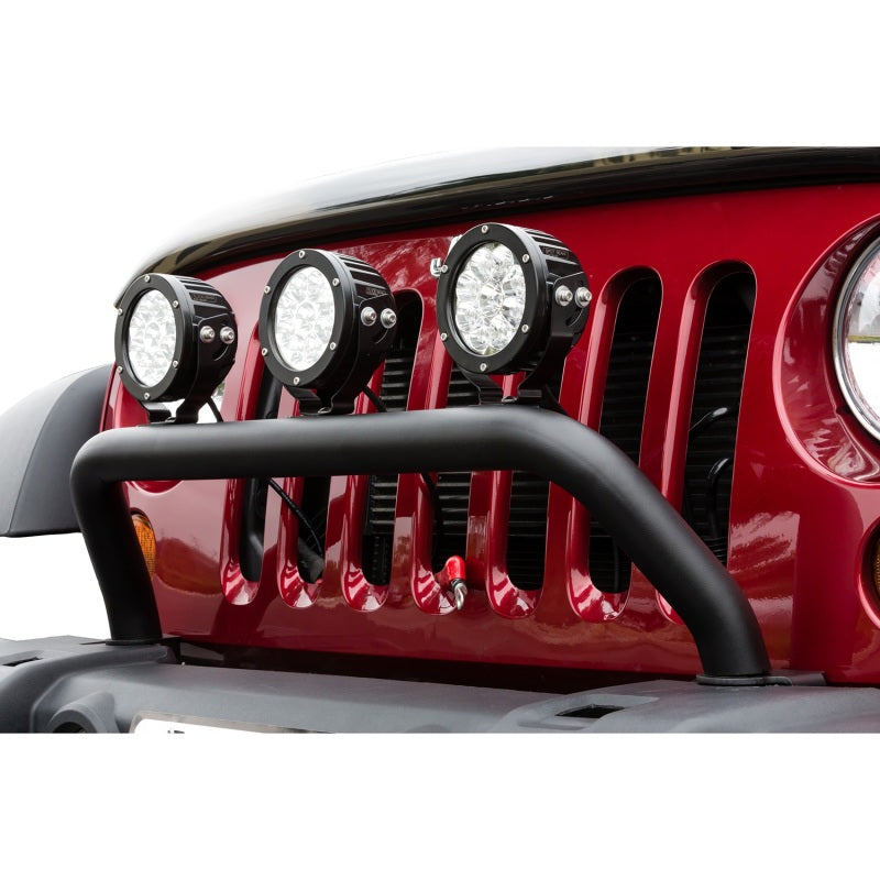 Westin 2007-2016 Jeep Wrangler/Wrangler Unlimited MAX Tray Bull Bar/Light Bar - Black Wrinkle