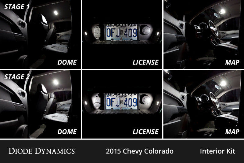 Diode Dynamics 15-22 Chevrolet Colorado Interior LED Kit Cool White Stage 1