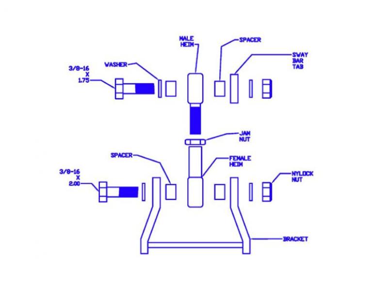 Progress Tech 01-05 Honda Civic Rear Sway Bar Adapter Kit - eliteracefab.com