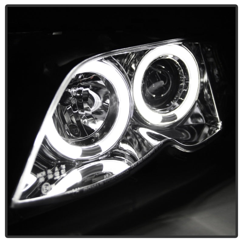 Spyder BMW E46 3-Series 02-05 4DR Projector Headlights 1PC LED Halo Chrm PRO-YD-BMWE4602-4D-AM-C - eliteracefab.com